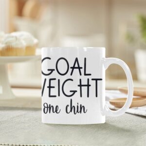 Ceramic Mug – 11 oz White –  Goal Weight Drinkware Artistic Coffee Cups