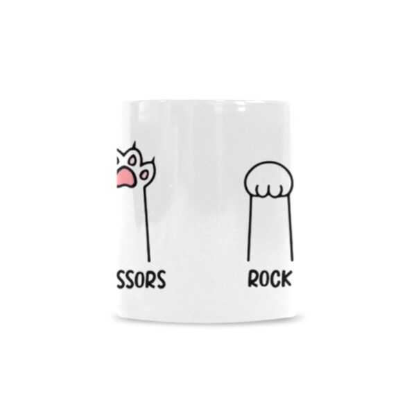 Ceramic Mug – 11 oz White –  Rock Paper Scissors Drinkware Artistic Coffee Cups 6