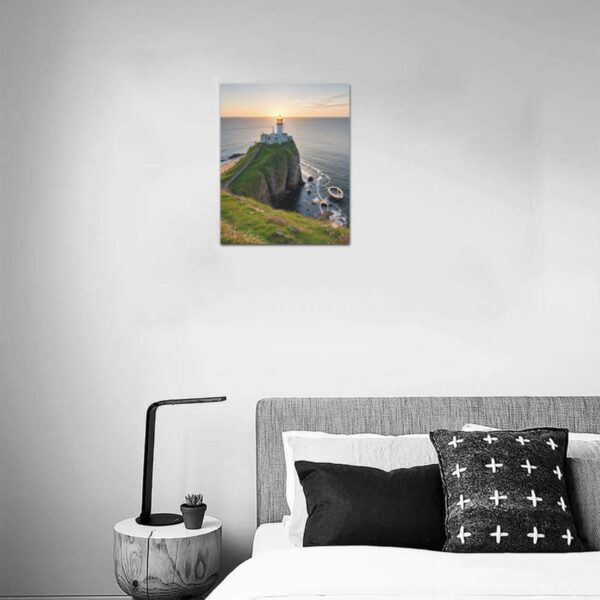 Canvas Prints Wall Art Print Decor – Framed Canvas Print 8×10 inch – Lighthouse at Dusk 8" x 10" Artistic Wall Hangings