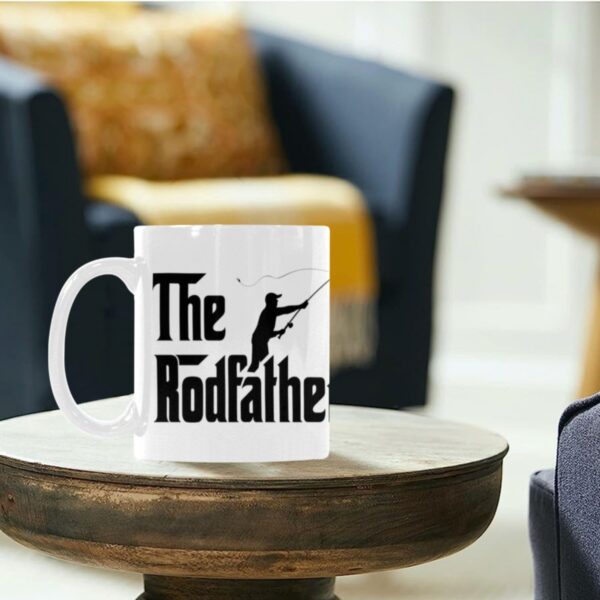 Ceramic Mug – 11 oz White –  Rodfather Drinkware Artistic Coffee Cups 5