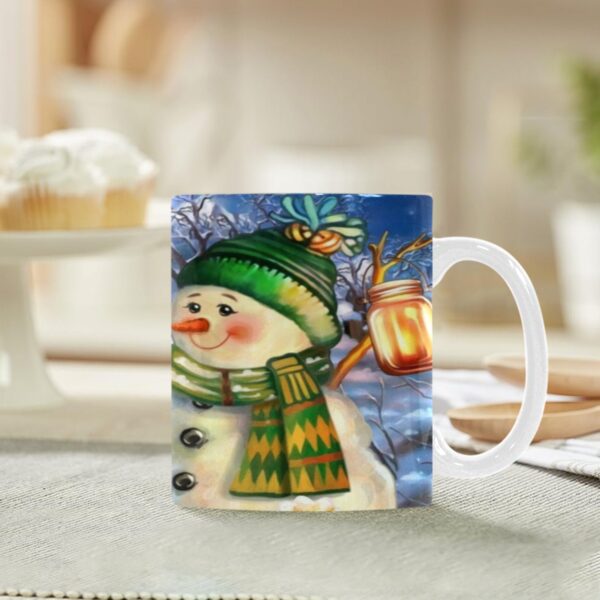 Ceramic Mug – 11 oz White –  Snow Friends Drinkware Artistic Coffee Cups