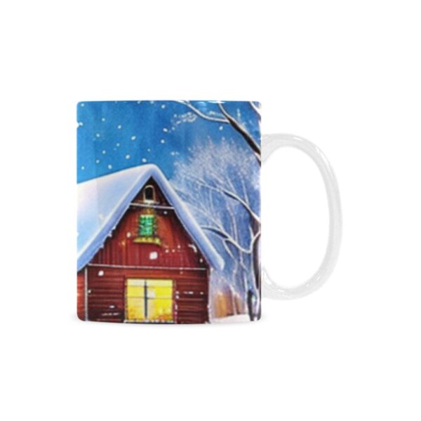 Ceramic Mug – 11 oz White –  Home For The Holidays Drinkware Artistic Coffee Cups 3