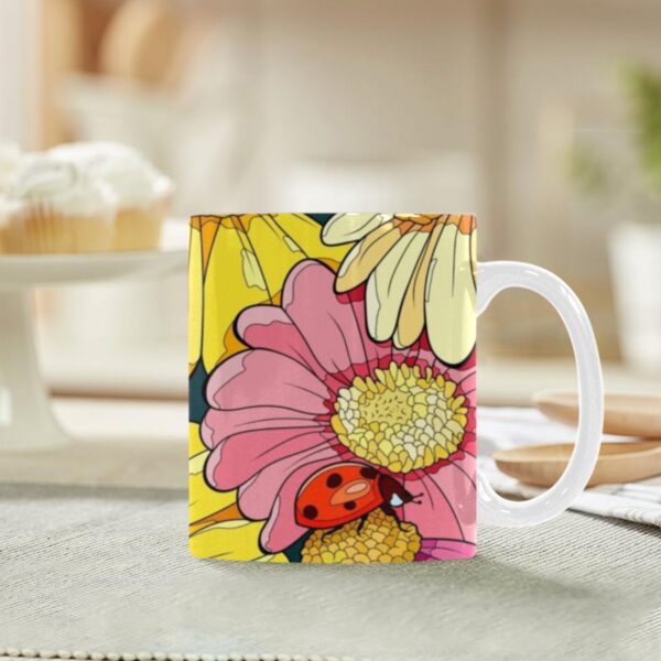 Ceramic Mug – 11 oz White –  Ladies Drinkware Artistic Coffee Cups 4