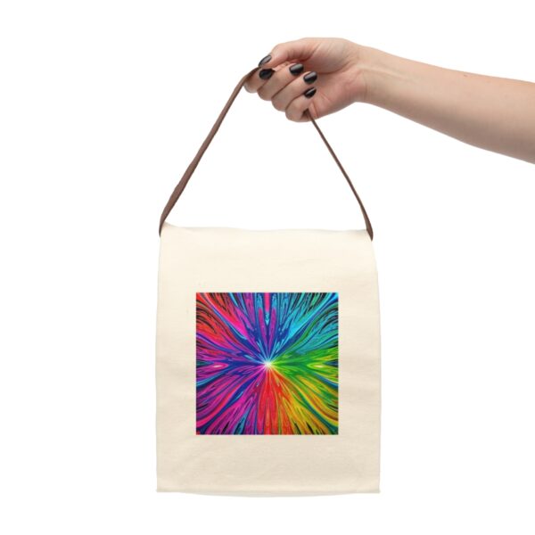Canvas “Fluid Psyche” Lunch Bag With Strap Bags/Backpacks backpack 4