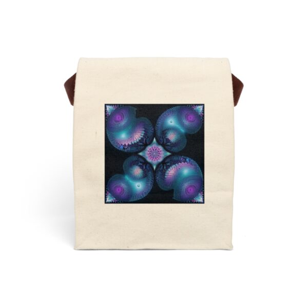 Canvas Lunch Bag “Fractal Jellyfish” Reusable Eco-Friendly With Strap Bags/Backpacks Canvas Lunch Tote 2