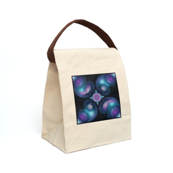 Canvas Lunch Bag “Fractal Jellyfish” Reusable Eco-Friendly With Strap Bags/Backpacks Canvas Lunch Tote 3