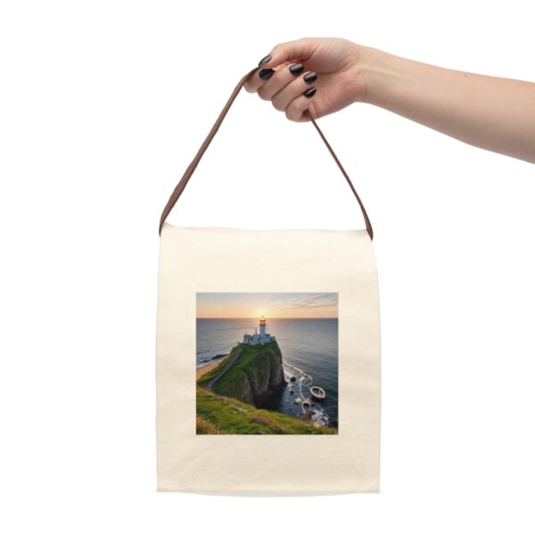 Canvas Lunch Bag “Lighthouse” Reusable Eco-Friendly With Strap Bags/Backpacks Canvas Lunch Tote 5