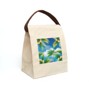 Canvas “Whispering Palms” Lunch Bag With Strap Bags/Backpacks backpack