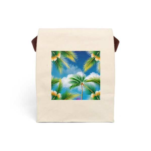 Canvas Lunch Bag “Whispering Palms” Reusable Eco-Friendly With Strap Bags/Backpacks Canvas Lunch Tote 2