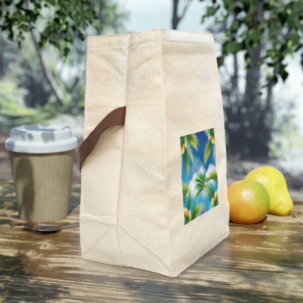 Canvas Lunch Bag “Whispering Palms” Reusable Eco-Friendly With Strap Bags/Backpacks Canvas Lunch Tote 5