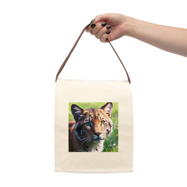 Canvas Lunch Bag “Le Tigre” Reusable Eco-Friendly With Strap Bags/Backpacks Canvas Lunch Tote 4