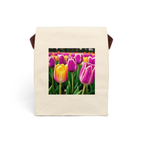 Canvas Lunch Bag “Taste of Tulips” Reusable Eco-Friendly With Strap Bags/Backpacks Canvas Lunch Tote 2