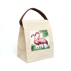 Canvas “Flamingos” Lunch Bag With Strap Bags/Backpacks backpack