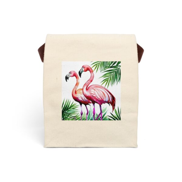 Canvas “Flamingos” Lunch Bag With Strap Bags/Backpacks backpack 2