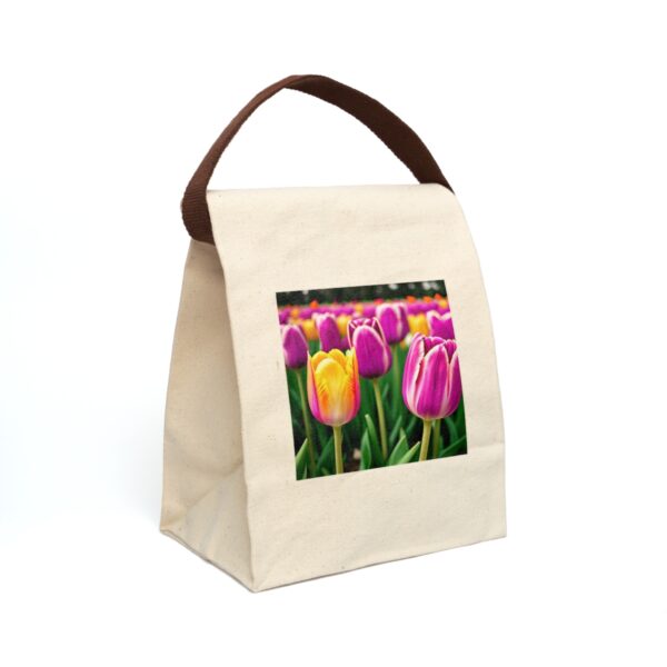 Canvas Lunch Bag “Taste of Tulips” Reusable Eco-Friendly With Strap Bags/Backpacks Canvas Lunch Tote 3