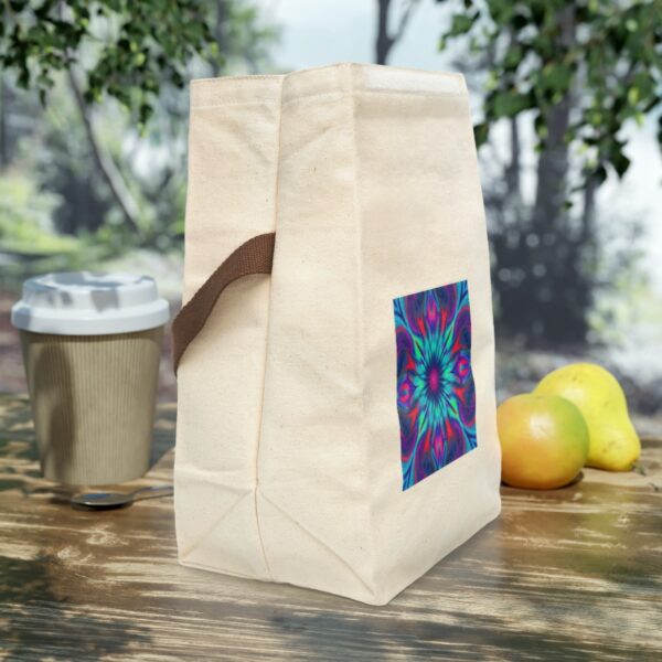 Canvas Lunch Bag “Pulse Psyche” Reusable Eco-Friendly With Strap Bags/Backpacks Canvas Lunch Tote