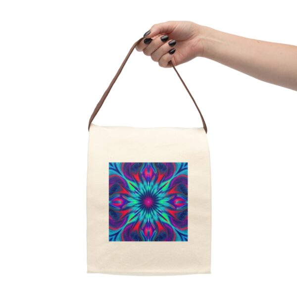 Canvas Lunch Bag “Pulse Psyche” Reusable Eco-Friendly With Strap Bags/Backpacks Canvas Lunch Tote 5