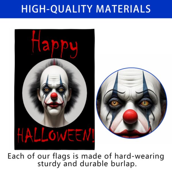 Linen Garden Flag Banner – Halloween
– Scary Clown 12″x18″ Garden Banner Flags Decorative Yard 5