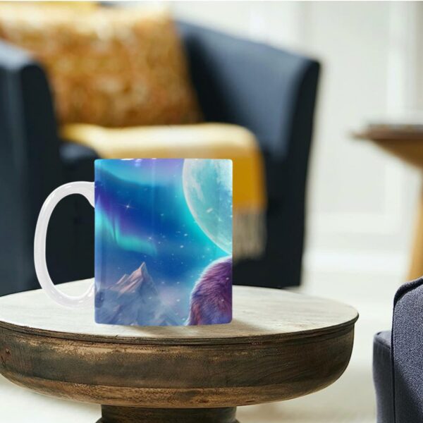 Ceramic Mug – 11 oz White –  Borealis Drinkware Artistic Coffee Cups 5
