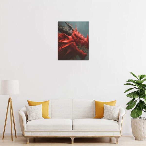 Canvas Prints Wall Art Print Decor – Framed Canvas Print 8×10 inch – Red Dragon 8" x 10" Artistic Wall Hangings 9