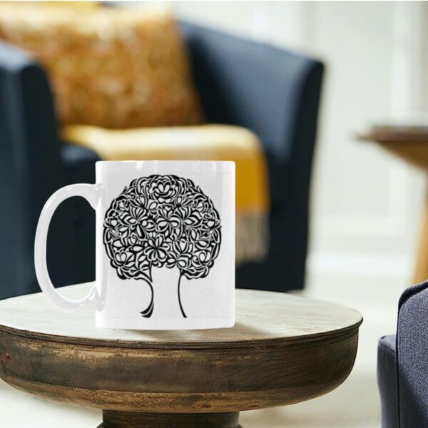 Ceramic Mug – 11 oz White –  BrainTree Drinkware Artistic Coffee Cups 7