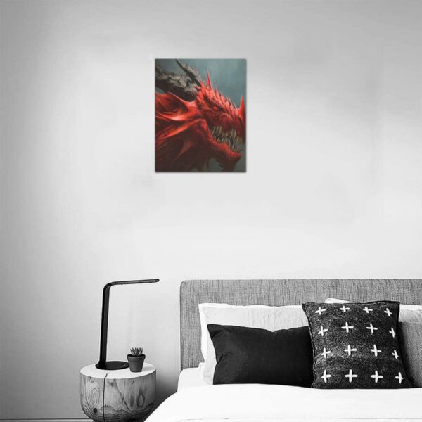 Canvas Prints Wall Art Print Decor – Framed Canvas Print 8×10 inch – Red Dragon 8" x 10" Artistic Wall Hangings 7