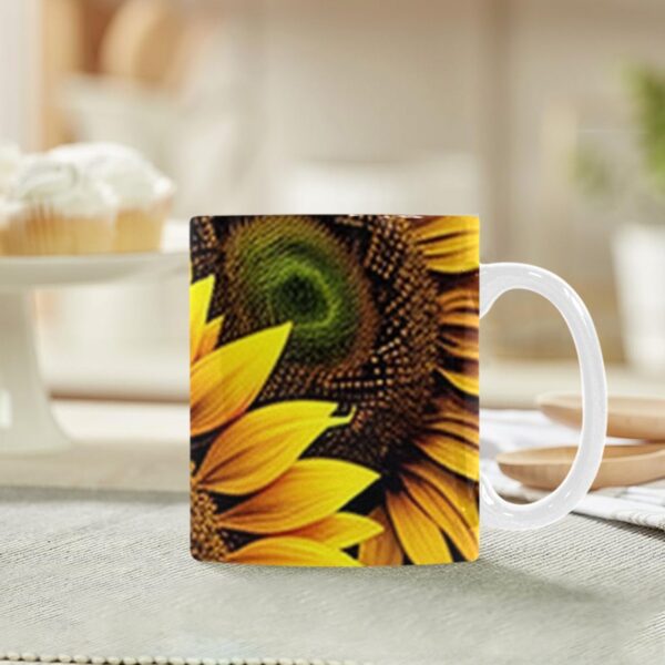 Ceramic Mug – 11 oz White –  Burst of Sun Drinkware Artistic Coffee Cups 6