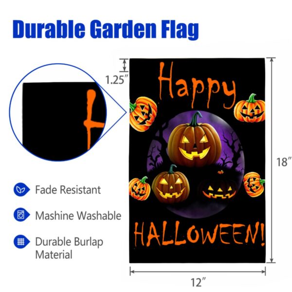 Linen Garden Flag Banner – Halloween
– Happy Jacks 12″x18″ Garden Banner Flags Decorative Yard 4