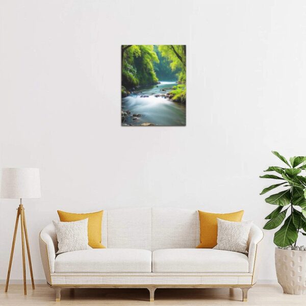 Canvas Prints Wall Art Print Decor – Framed Canvas Print 8×10 inch – River Woods 8" x 10" Artistic Wall Hangings 6