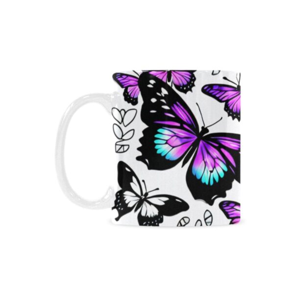 Ceramic Mug – 11 oz White –  Flutterby Drinkware Artistic Coffee Cups 6