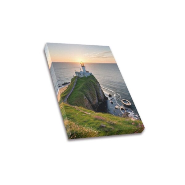 Canvas Prints Wall Art Print Decor – Framed Canvas Print 8×10 inch – Lighthouse at Dusk 8" x 10" Artistic Wall Hangings 9