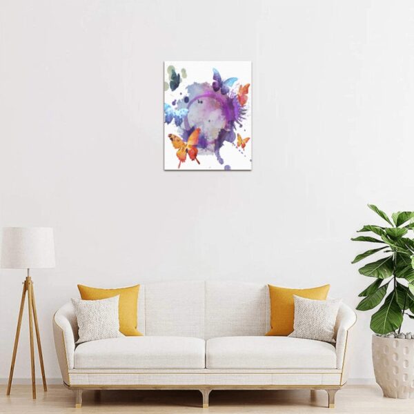 Canvas Prints Wall Art Print Decor – Framed Canvas Print 8×10 inch – Butterfly Splash 8" x 10" Artistic Wall Hangings 3