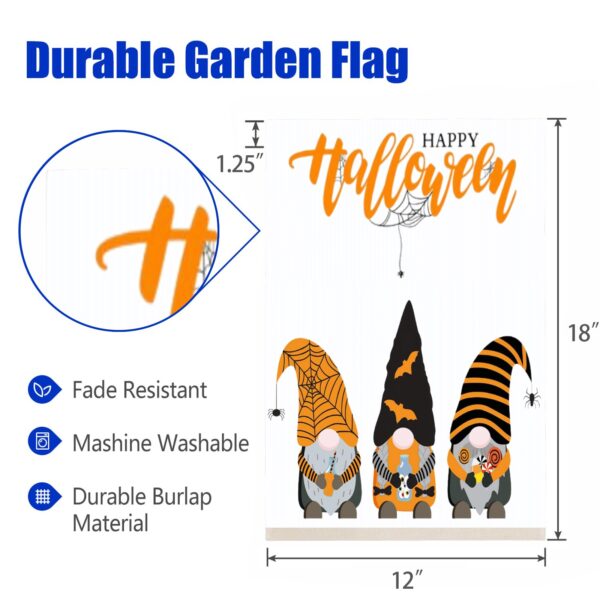 Linen Garden Flag Banner – Halloween
– Gnomes 12″x18″ Garden Banner Flags Decorative Yard 3