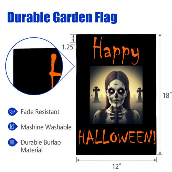 Linen Garden Flag Banner – Halloween
– Keeper 12″x18″ Garden Banner Flags Decorative Yard 7