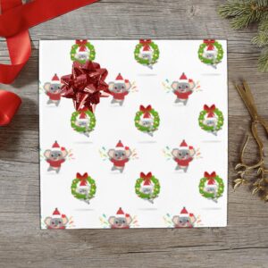Wrapping  Paper Gift Wrap – Mouse Wreath – 1, 2, 3, 4 or 5 Rolls Gifts/Party/Celebration Birthday present paper