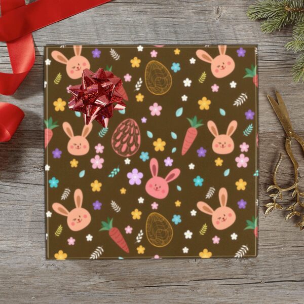 Wrapping  Paper Gift Wrap – Brown Easter Bunny – 1, 2, 3, 4 or 5 Rolls Gifts/Party/Celebration Birthday present paper