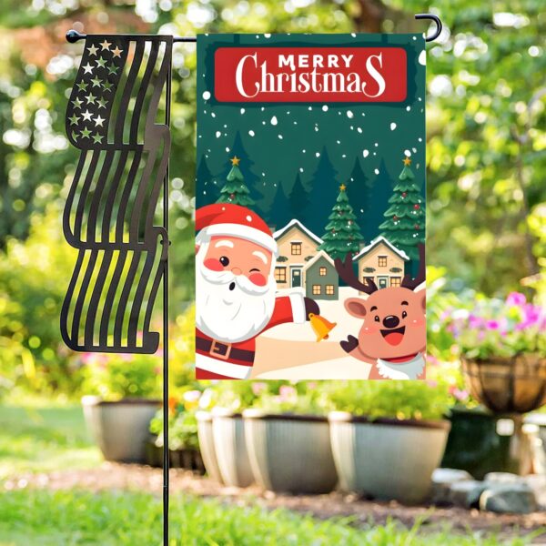 Linen Garden Flag Banner – Christmas
Winter  – Santa Deer 12″x18″   Garden Banner Flags Decorative Yard 4