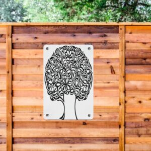 Metal Wall Art Print – Brain Tree White – 8×12 Metal Tin Sign 8"x12"(Made in Queen) Artwork Artwork Sign