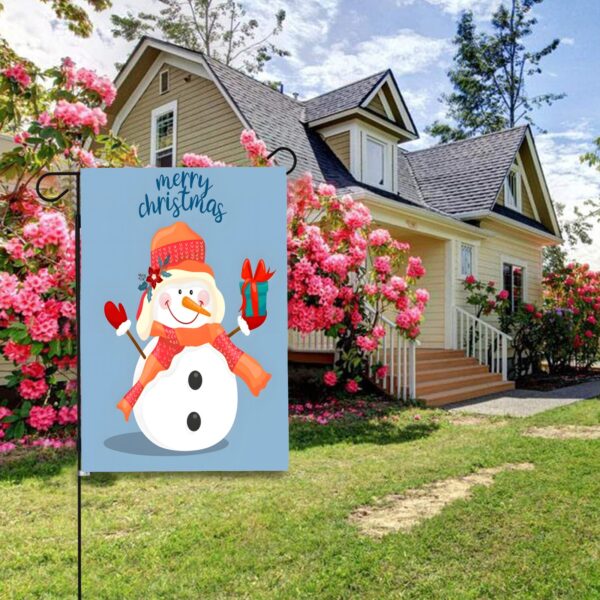 Linen Garden Flag Banner – Christmas
Winter  – Blue Snowman 12″x18″   Garden Banner Flags Decorative Yard 5