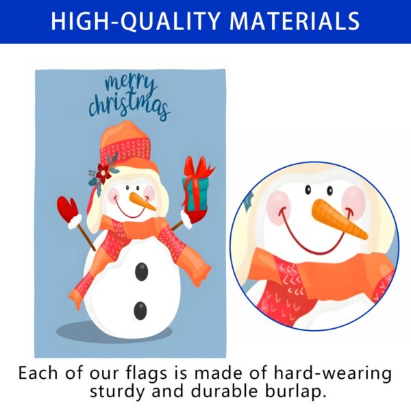 Linen Garden Flag Banner – Christmas
Winter  – Blue Snowman 12″x18″   Garden Banner Flags Decorative Yard 2