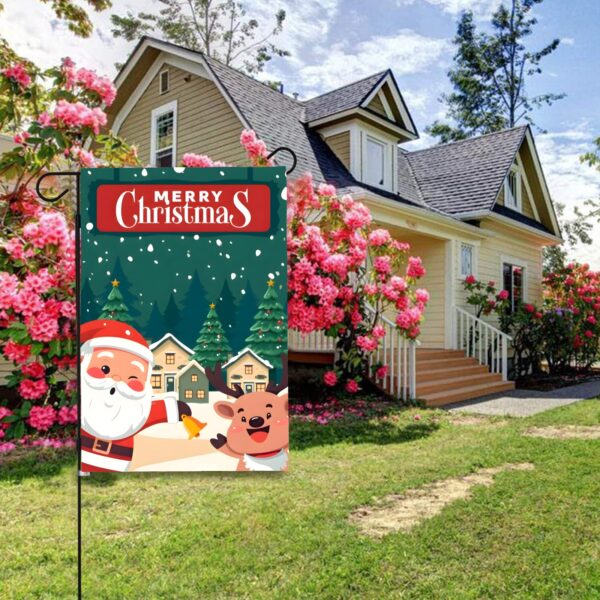 Linen Garden Flag Banner – Christmas
Winter  – Santa Deer 12″x18″   Garden Banner Flags Decorative Yard