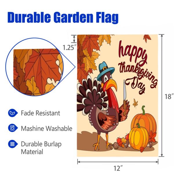 Linen Garden Flag Banner – Thanksgiving
– Happy Thanksgiving Day 12″x18″ Garden Banner Flags Decorative Yard 3