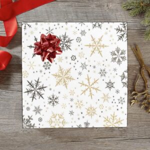 Wrapping
Paper Gift Wrap – Brown Gold Snowflakes – 1, 2, 3, 4 or 5 Rolls Gifts/Party/Celebration Birthday present paper