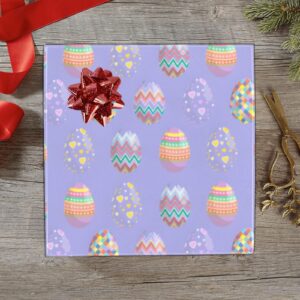 Wrapping  Paper Gift Wrap – Purple Easter Eggs – 1, 2, 3, 4 or 5 Rolls Gifts/Party/Celebration Birthday present paper