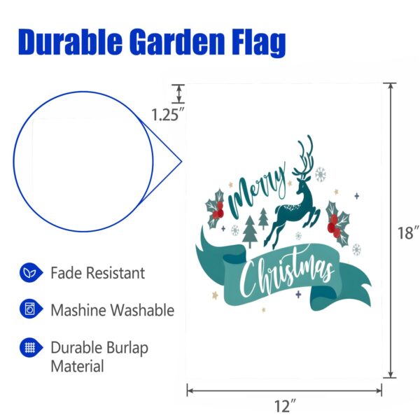Linen Garden Flag Banner – Christmas
Winter  – White Deer 12″x18″   Garden Banner Flags Decorative Yard 3