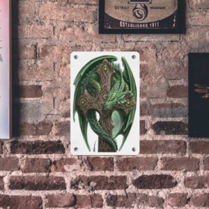 Metal Wall Art Print – Gaelic Dragon – 8×12 Metal Tin Sign 8"x12"(Made in Queen) Artwork Artwork Sign