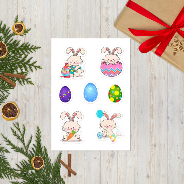 Easter Rabbits Sticker sheet Cards/Stationery Adhesive graphics 6