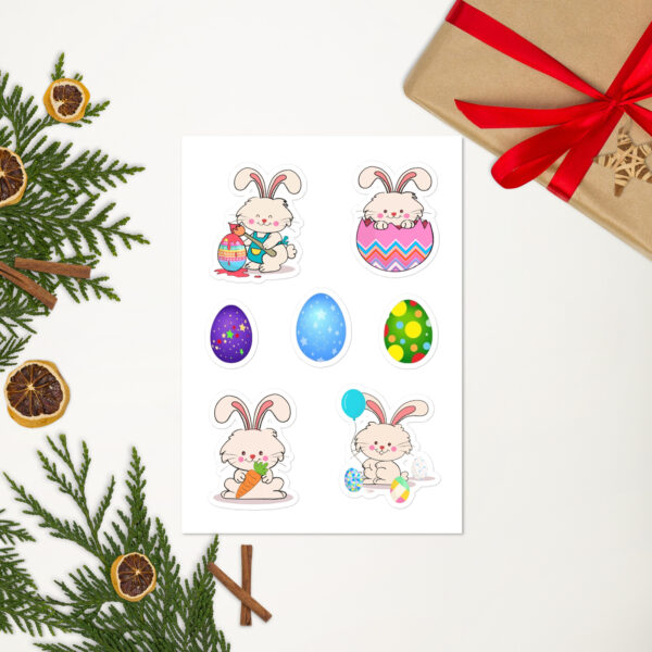 Easter Rabbits Sticker sheet Cards/Stationery Adhesive graphics 5