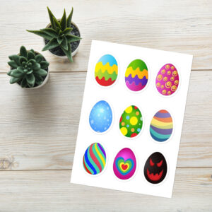Easter Eggs Sticker sheet Cards/Stationery Adhesive graphics
