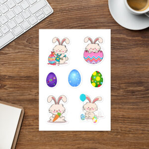 Easter Rabbits Sticker sheet Cards/Stationery Adhesive graphics